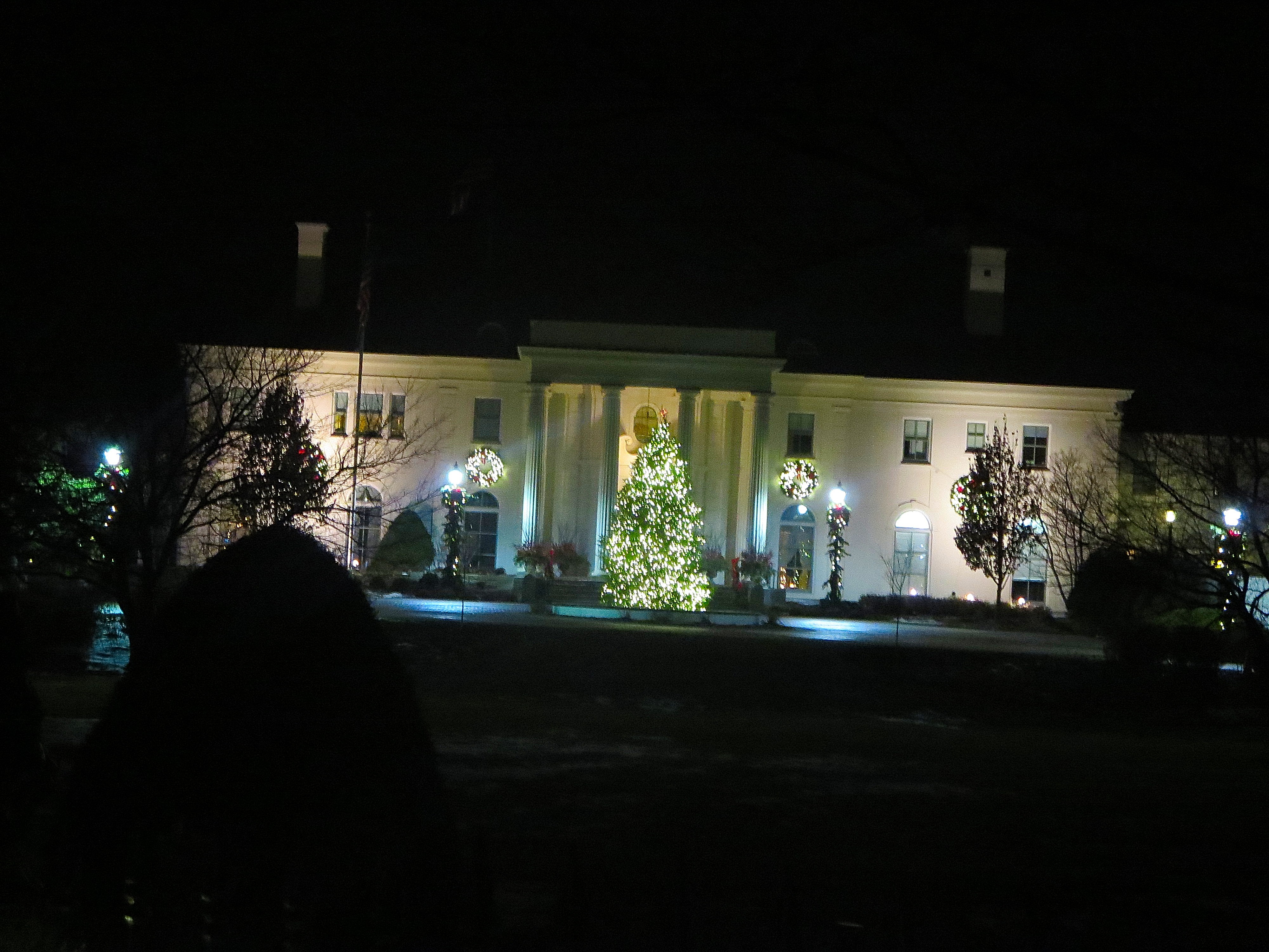 Fairfield County home with professional Christmas lighting installation
